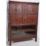 A good rare early 20th century Glove Wernicke industrial lawyers stacking bookcase filing cabinet