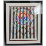 Yaacov Agam - A framed and glazed signed and numbered limited edition 28 / 300 contemporary