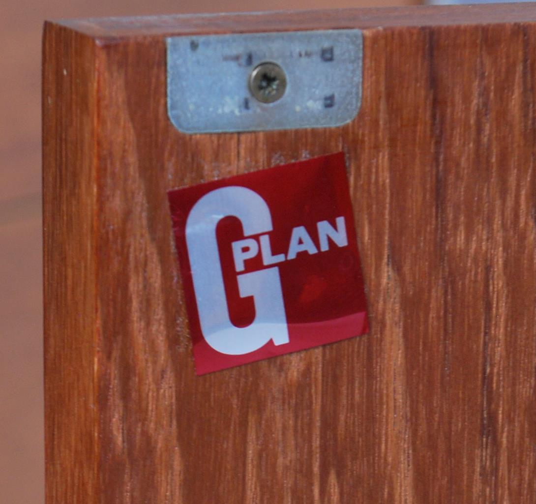 A 1970's retro G-Plan ' Fresco ' pattern teak wood sideboard being raised on tapered supports having - Image 6 of 6