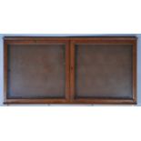 A mid century oak Air Ministry notice board - cabinet contructed of oak with twin glazed doors.