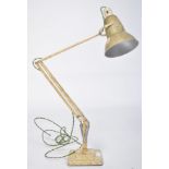 A 1940's Herbert Terry 2 step square base anglepoise lamp with original scumble glaze finish