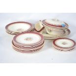 A mid century Myott ceramic dinner service compris