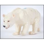 A very large 20th century  prowling ceramic Polar