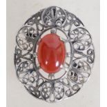 A vintage silver filigree brooch / pendant having