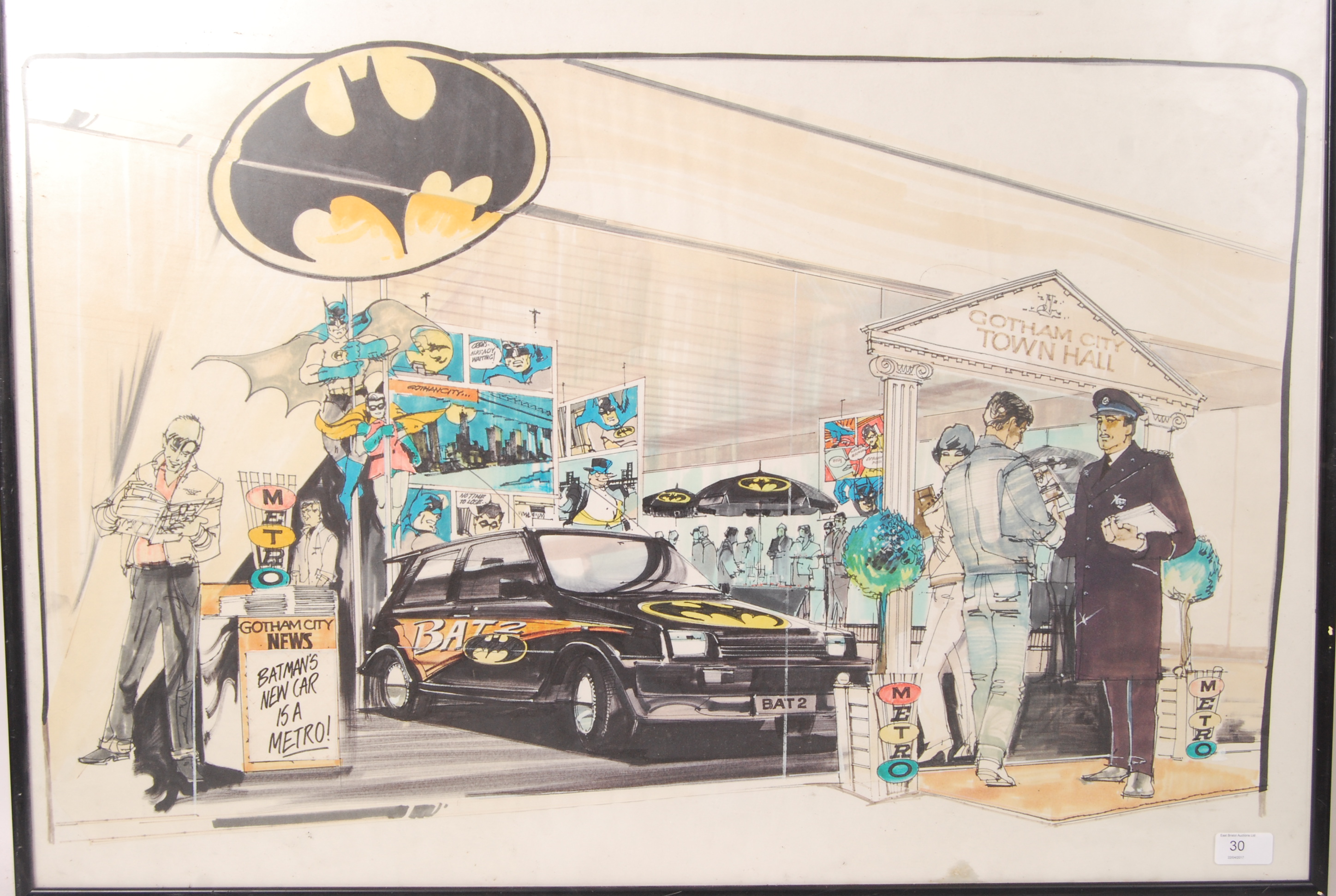 BATMAN METRO ADVERTISING ARTWORK - Image 4 of 7