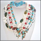 A collection of stunning costume jewellery necklac