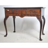 An 18th century Queen Anne revival walnut veneer w