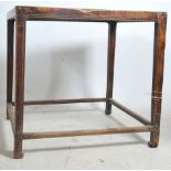 A 19th century Chinese hardwood square tall dining