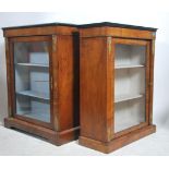 A near pair of Victorian walnut pier cabinets / di