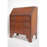 An Edwardian mahogany inlaid bureau writing desk.