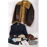 WWII RAF FLYING JACKET AND PERSONAL EFFECTS