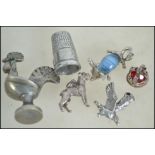 A group of silver and other fobs and seals to incl