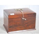 A 19th century mahogany cased jewellery box, havin