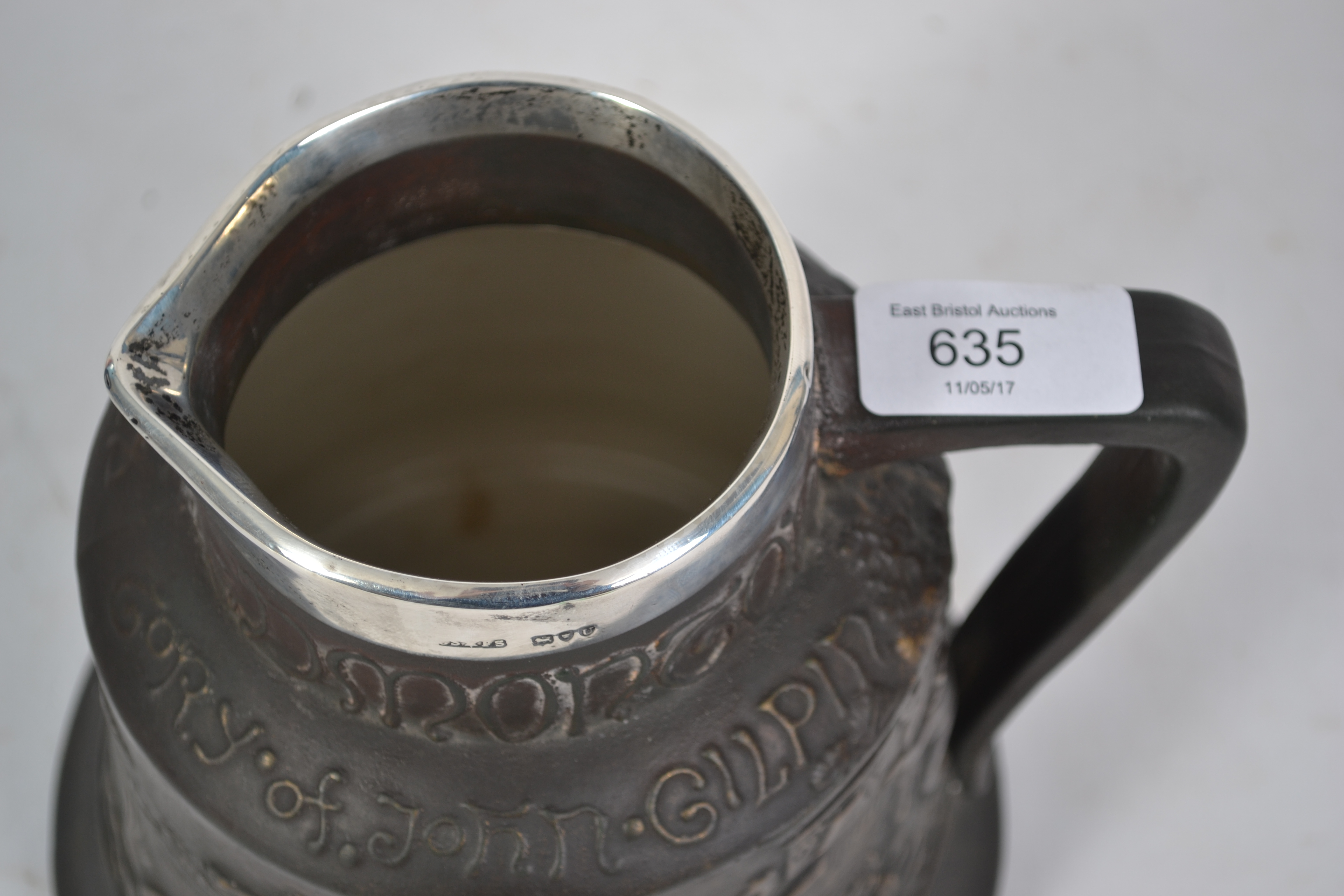 An early Macintyre bell-shaped jug with hallmarked - Image 4 of 6