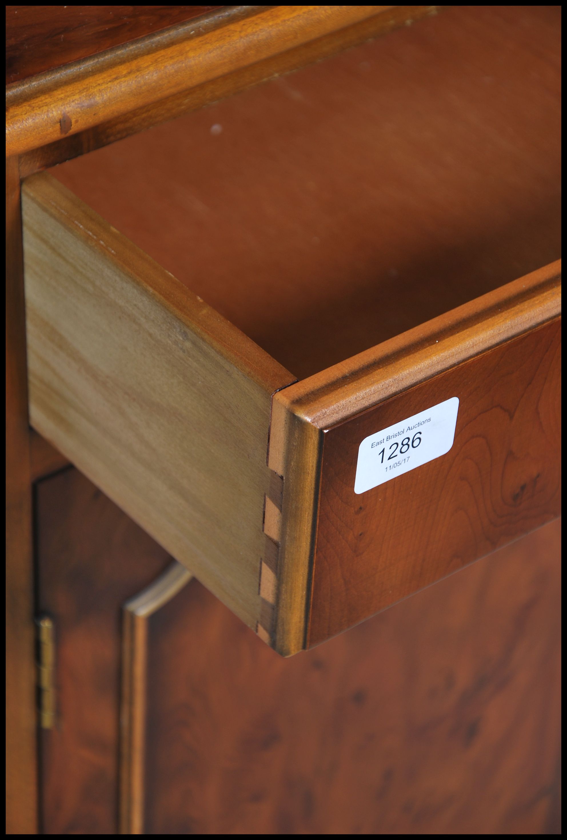 A Regency style yew wood veneer library bookcase c - Image 4 of 5