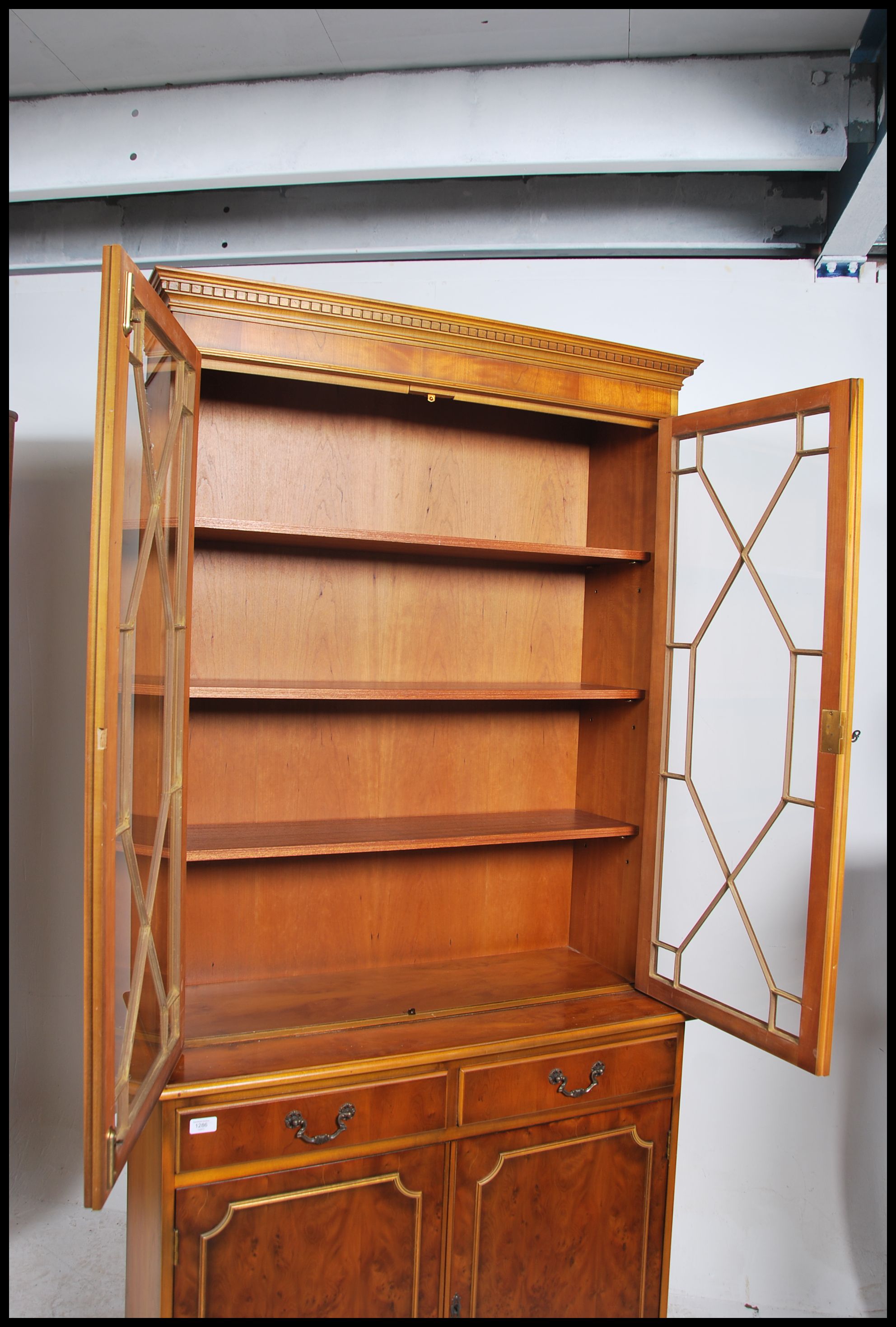 A Regency style yew wood veneer library bookcase c - Image 5 of 5