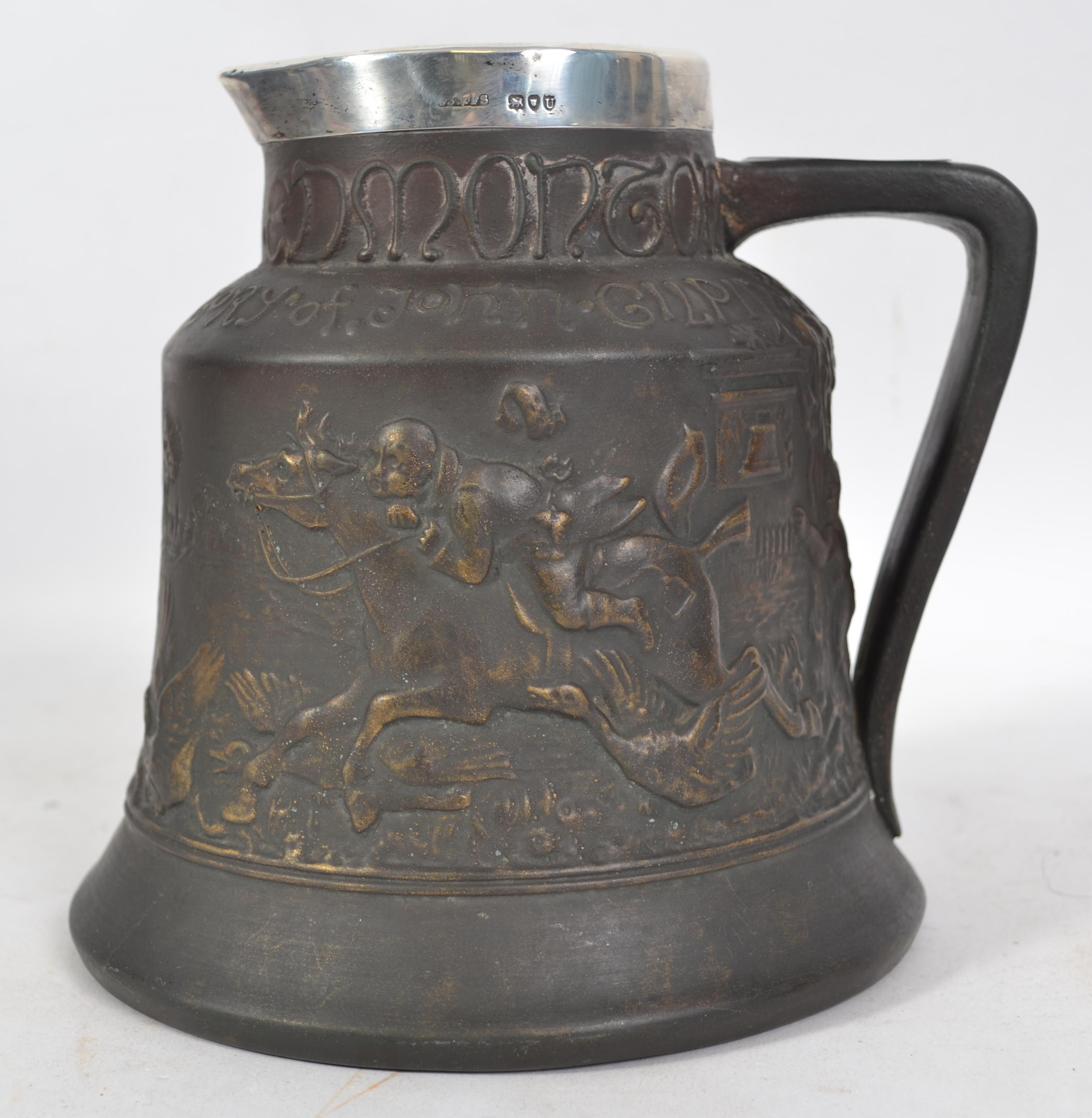 An early Macintyre bell-shaped jug with hallmarked