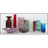 A collection of studio glass dating to the 20th ce