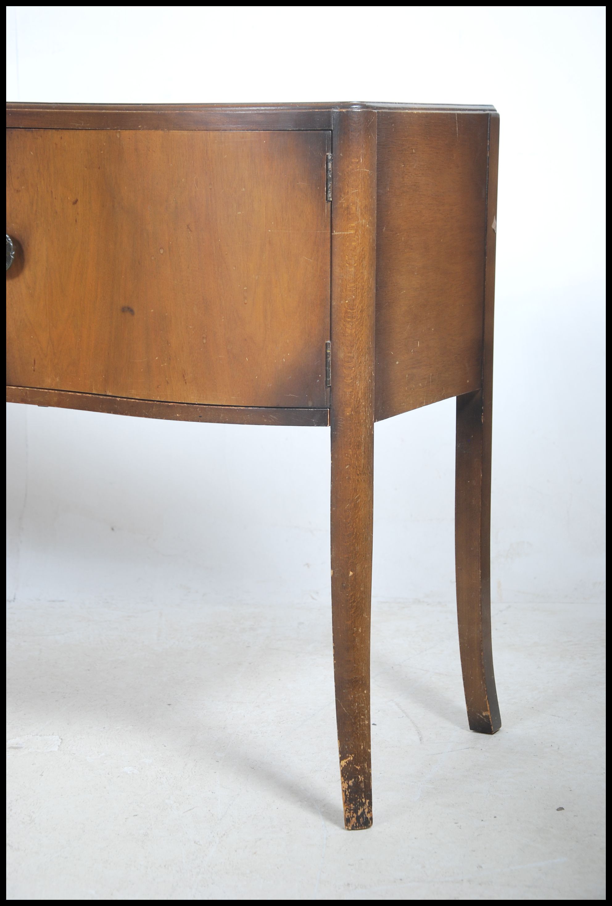 A 1950's post war Art Deco sideboard raised on ser - Image 3 of 4