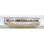 A large silver hallmarked Egyptian bowl chase deco