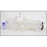 A good collection of cut glass to include decanter