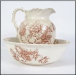 A 19th century Staffordshire transfer printed cera