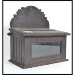 A 19th century / 20th century carved oak hotel pos