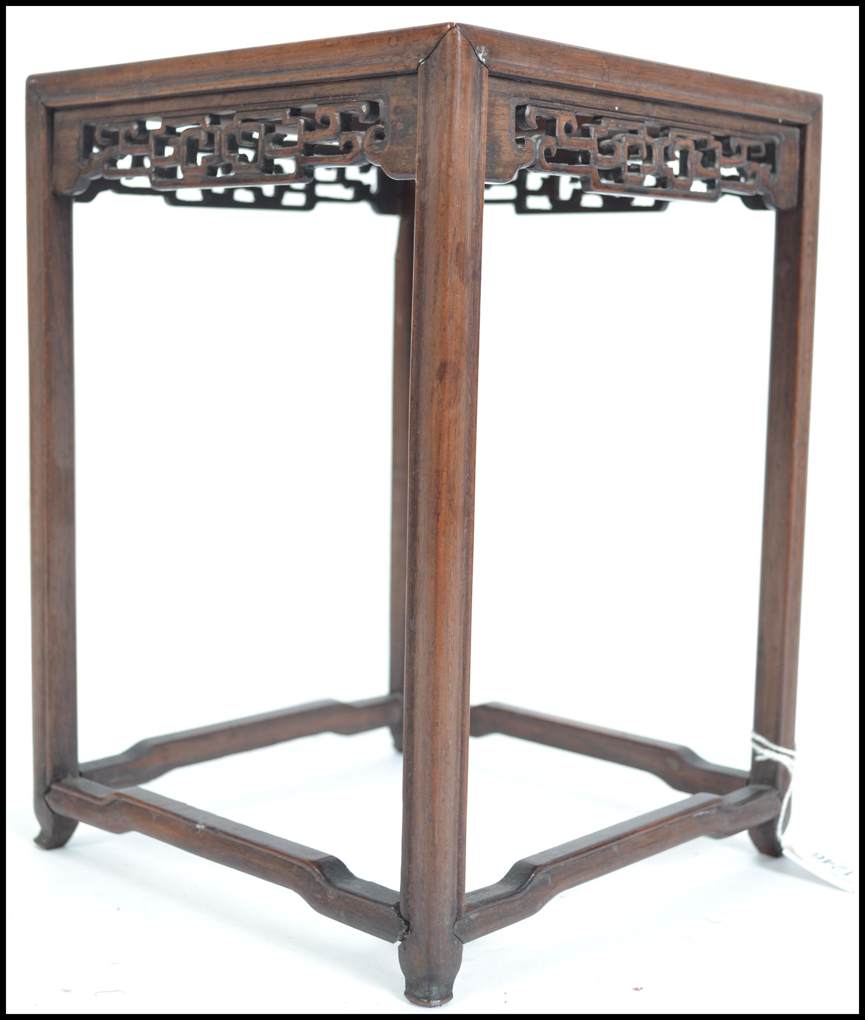 A 19th century Chinese Rosewood miniature table ha