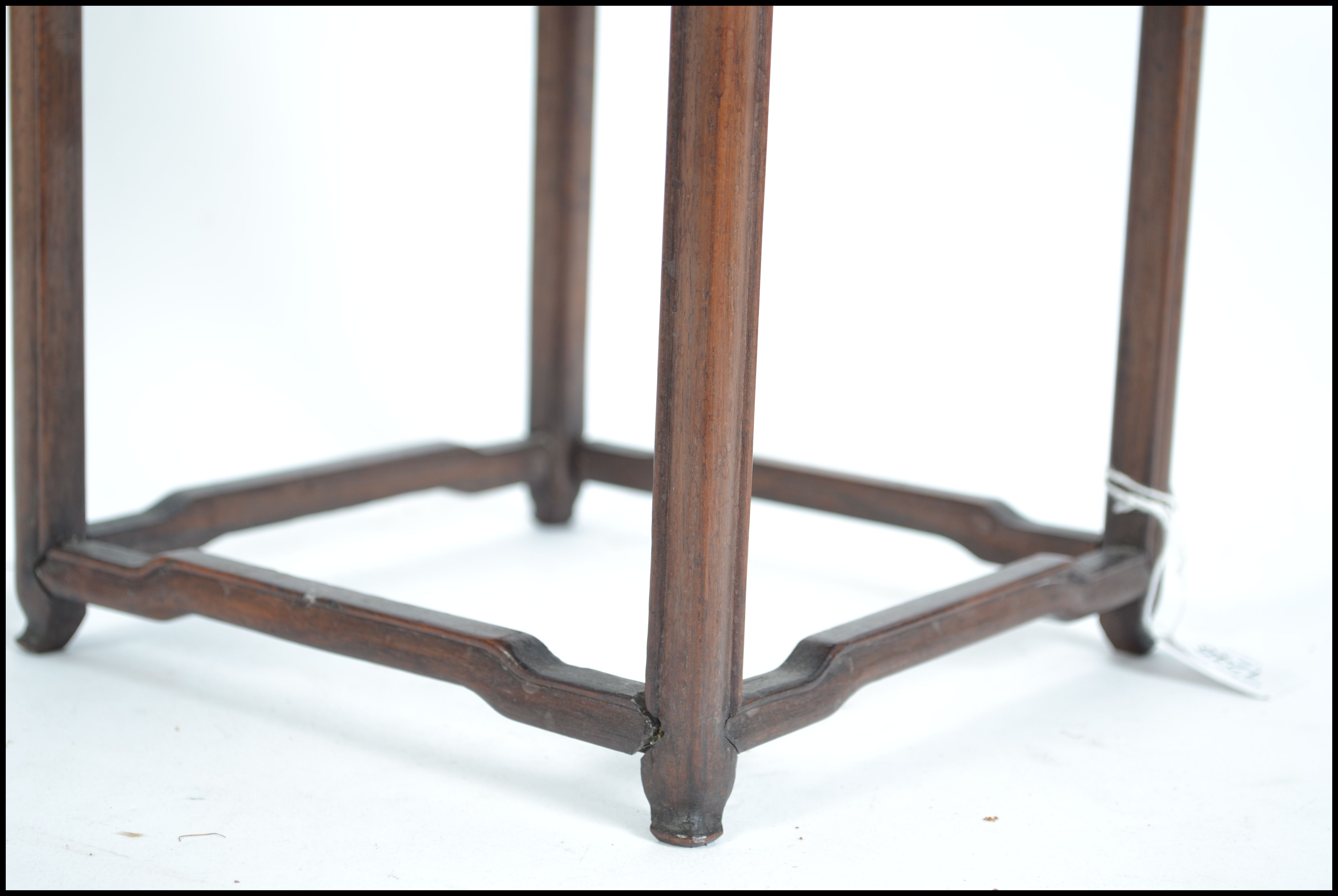 A 19th century Chinese Rosewood miniature table ha - Image 2 of 5