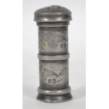 A believed 18th century pewter writing sander of c