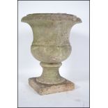 A  nice 20th century marble and stone campana urn.