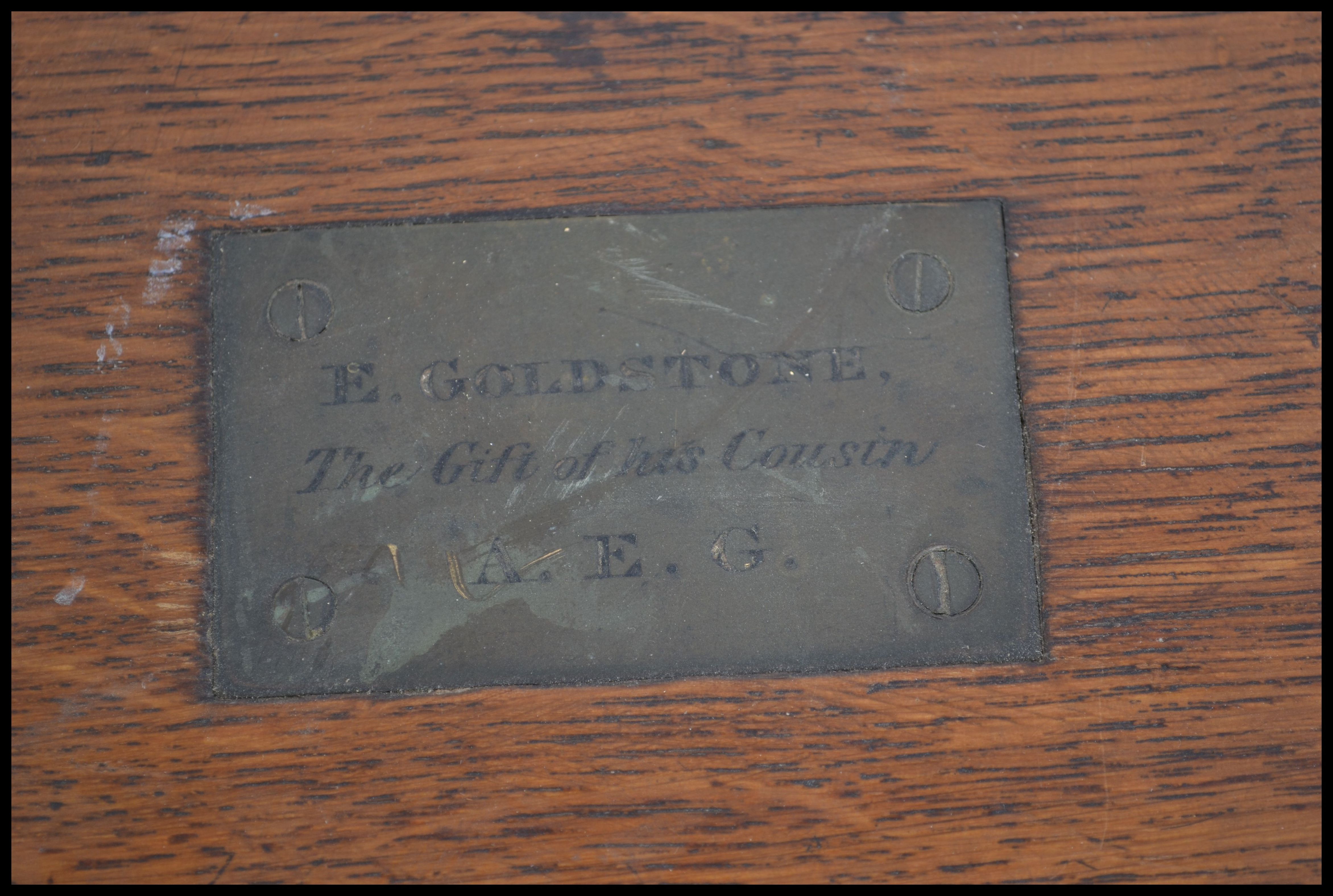 An Edwardian oak silver priests - christening box - Image 3 of 8