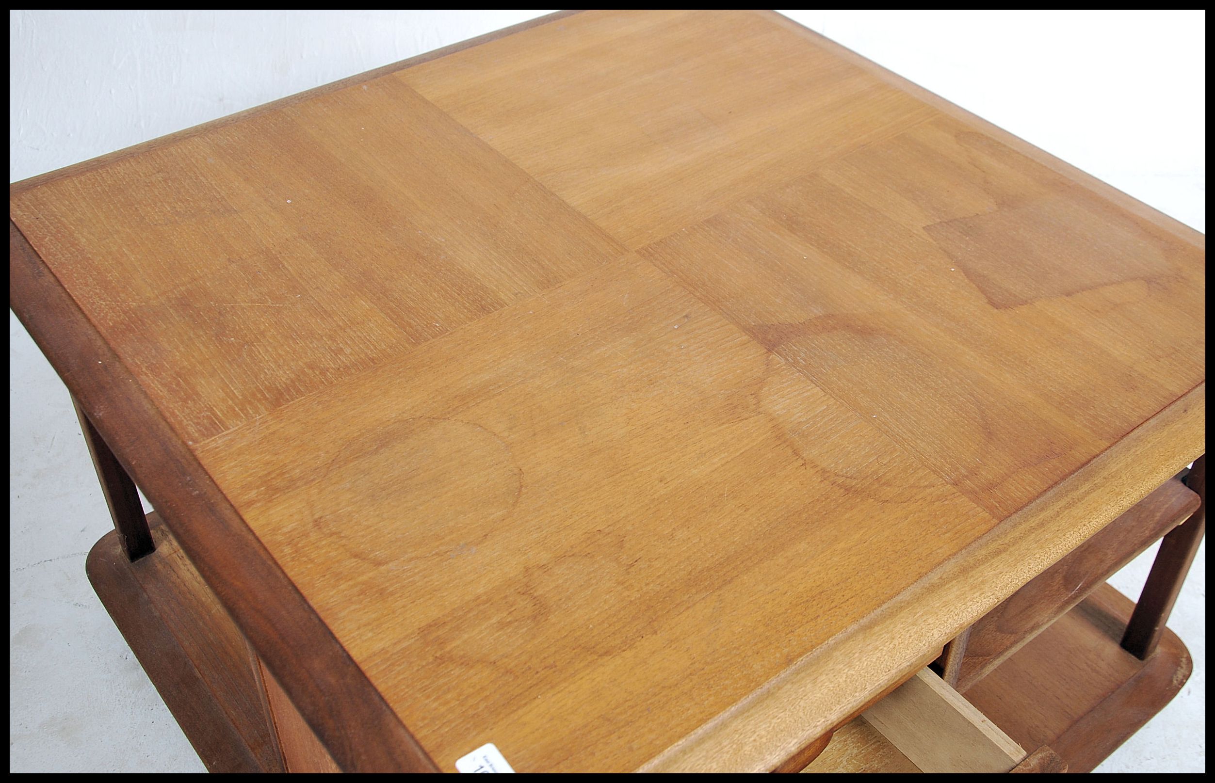 An original retro teak wood Pandora coffee table w - Image 5 of 5