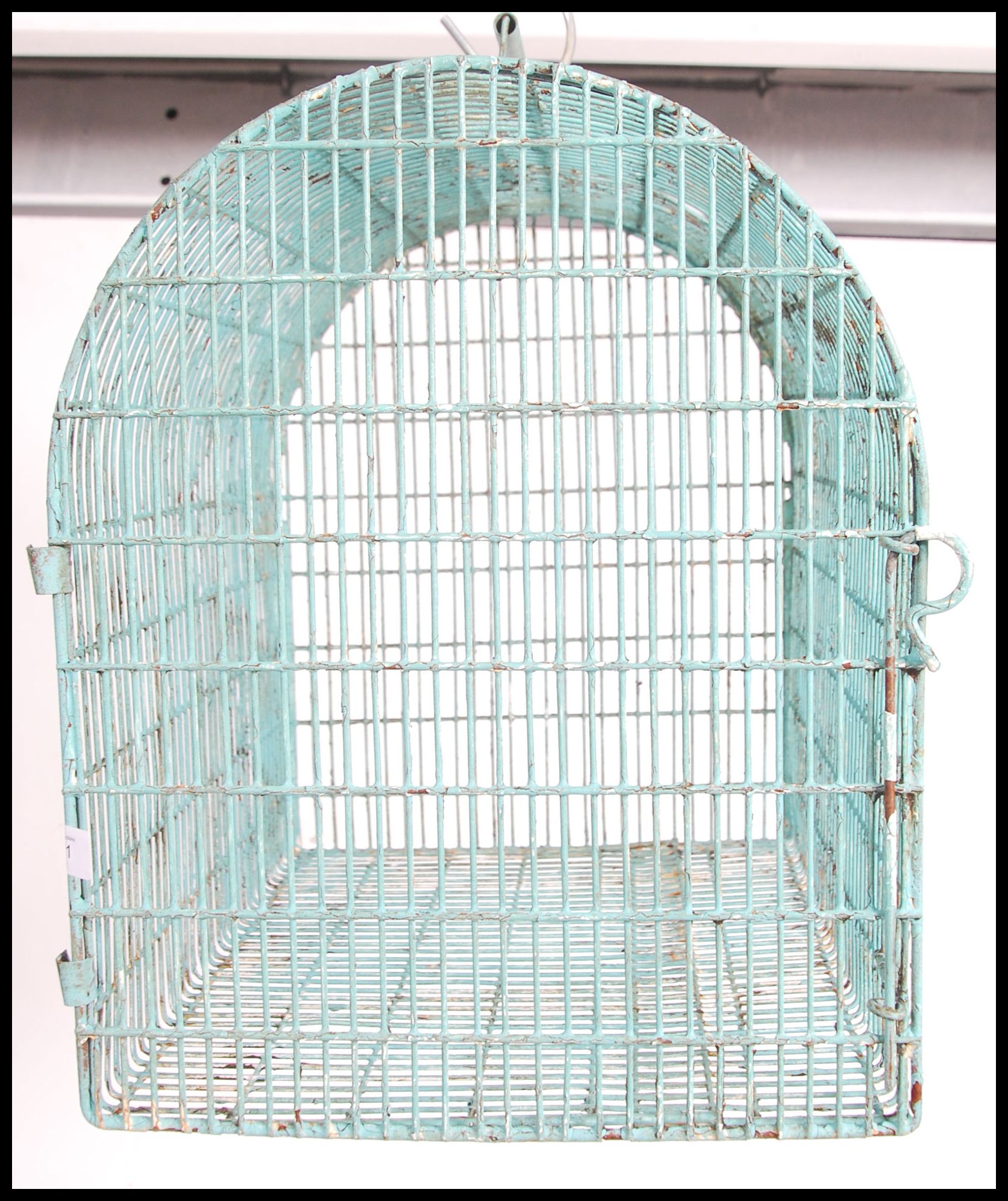 A 20th century retro blue plastic wirework covered - Image 2 of 4