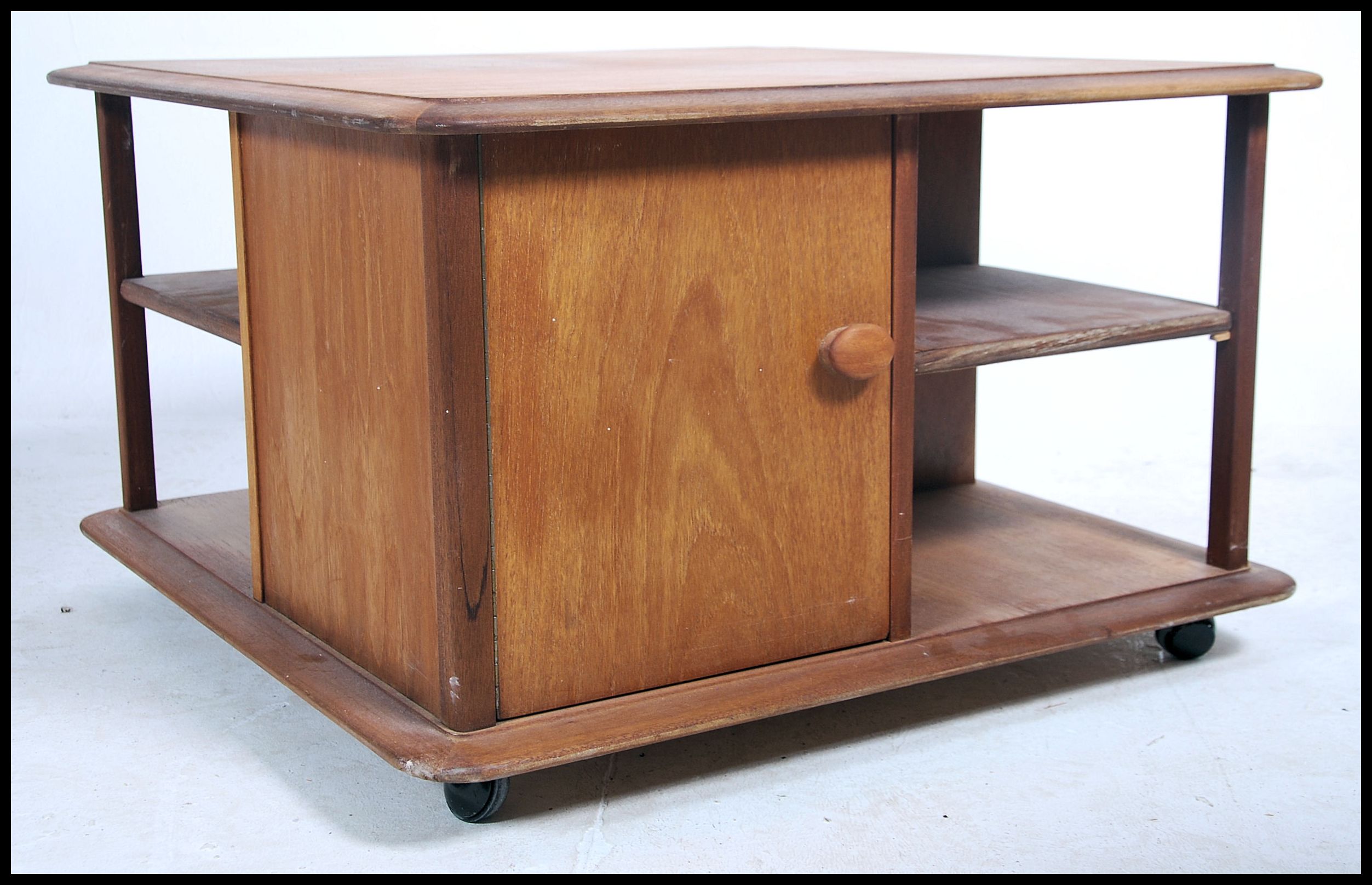 An original retro teak wood Pandora coffee table w - Image 2 of 5