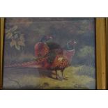 A 20th century antique still life print of a brace of pheasants. Finished to give the effect of an