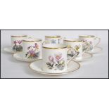 A Royal Worcester coffee can service having a decorative chintz pattern comprising cups, saucers etc