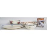 A good collection of Bristol ceramics by Pountney. To include large oversize mug and bowl set,