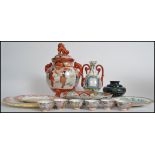 A collection of vintage Chinese and Japanese ceramics to include vases, tea bowls, plates etc please
