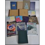 A collection of exploration / mountaineering related books, to include; Up The Amazon Over the Andes