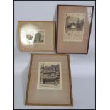 A small group of framed and glazed 19th century lithographs to include a pair from Belgium, a