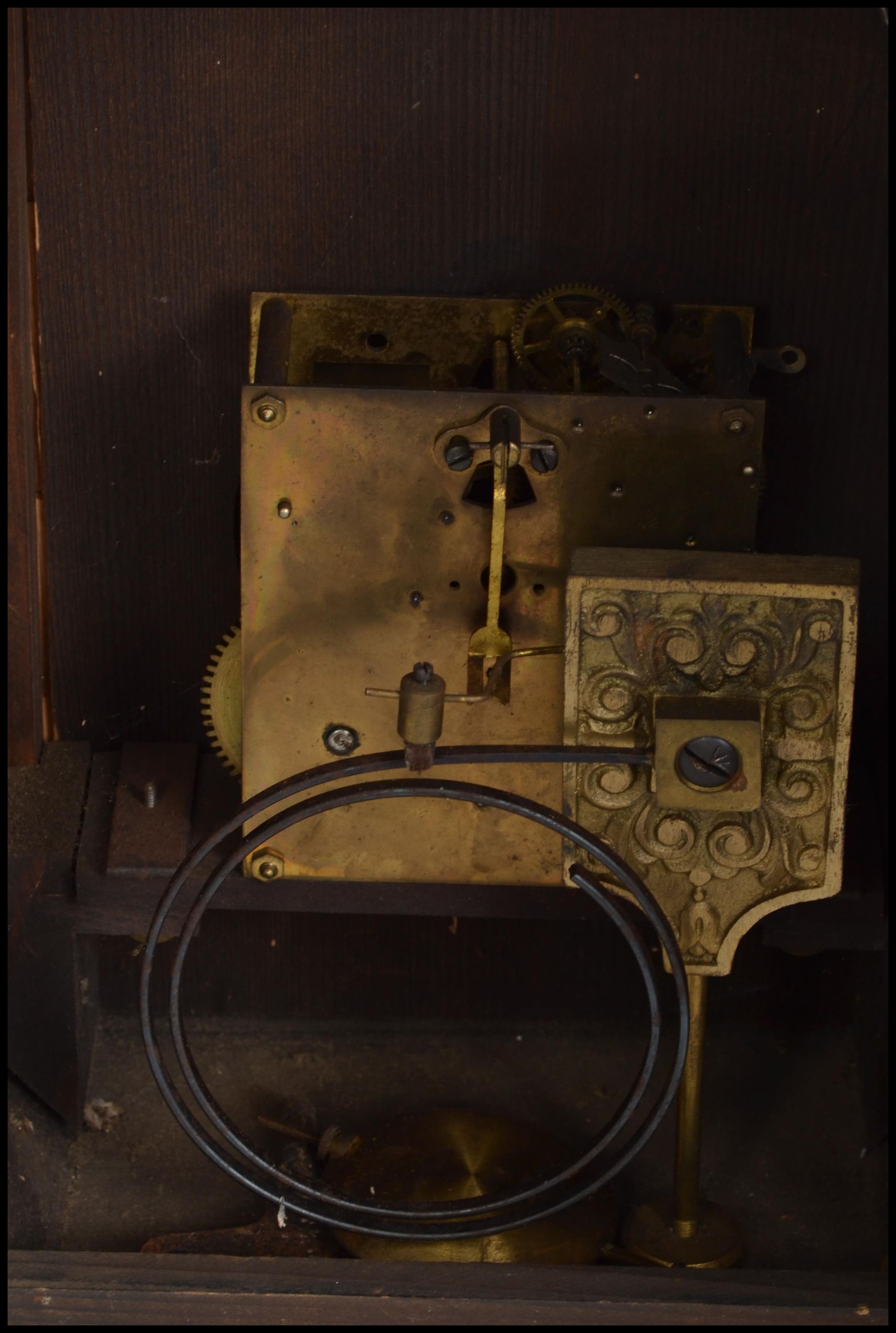 An early 20th century Edwardian English cased bracket clock having a German FMS 8 day movement - Image 7 of 7