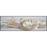 A good group of part tea services and china trios to include 6 Colclough cups and saucers, Royal