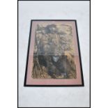S Mead 95. A large military interest framed and glazed pastel painting of a world war one British