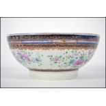 A believed 18th century Chinese famille rose bowl having stunning hand painted purple colour flowers