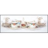 A Royal Vale ceramic 6 person tea service consisting of cups, saucers, plates, sugar bowl, creamer