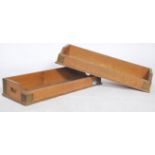 A good pair of Victorian solid oak library tray wi