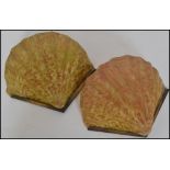 A three piece set of 1930's Art Deco shell wall &