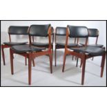 A set of six  Danish teak dining chairs, designed