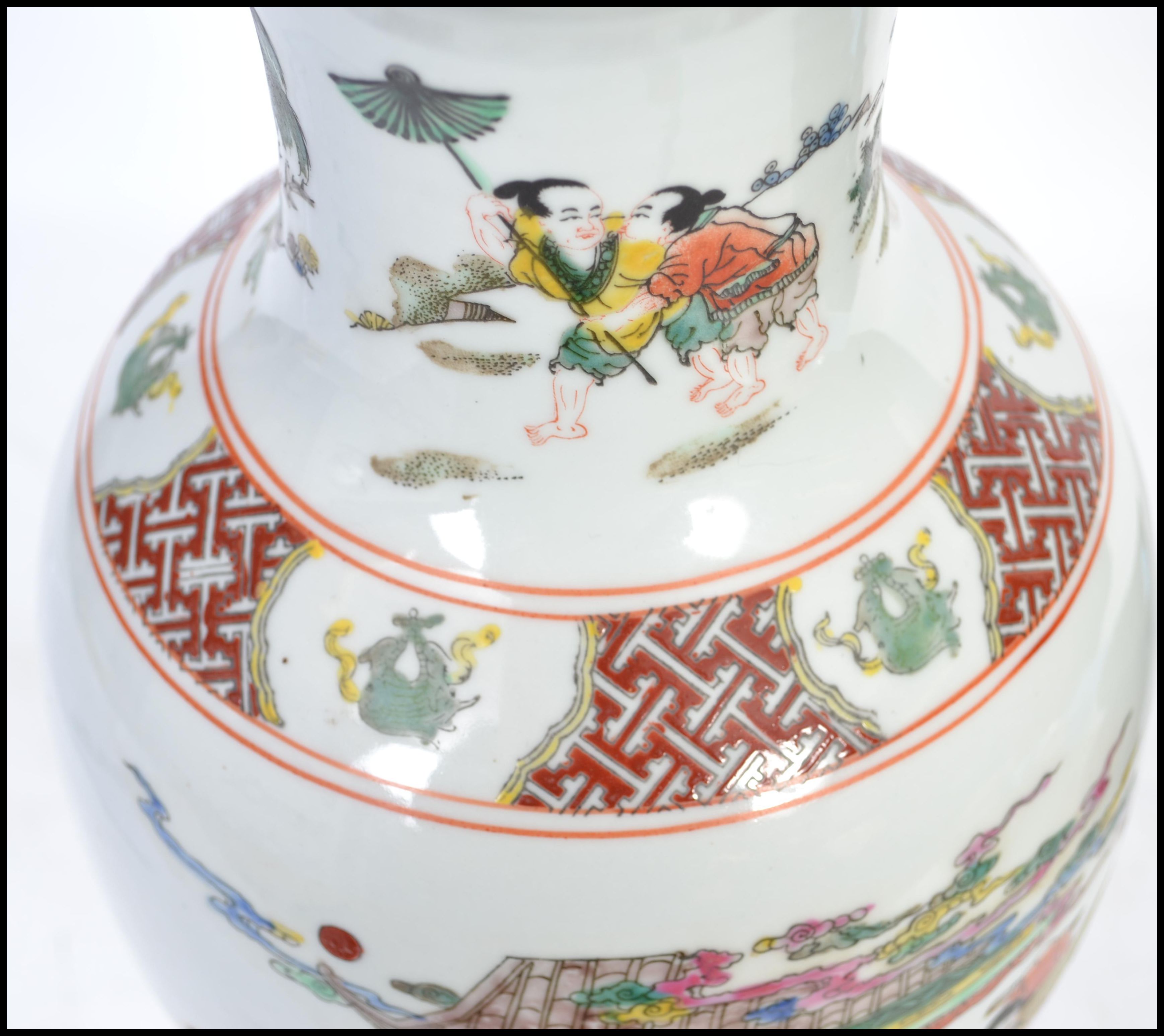 A large 18th /19th century Chinese Kangxi vase of - Image 11 of 11